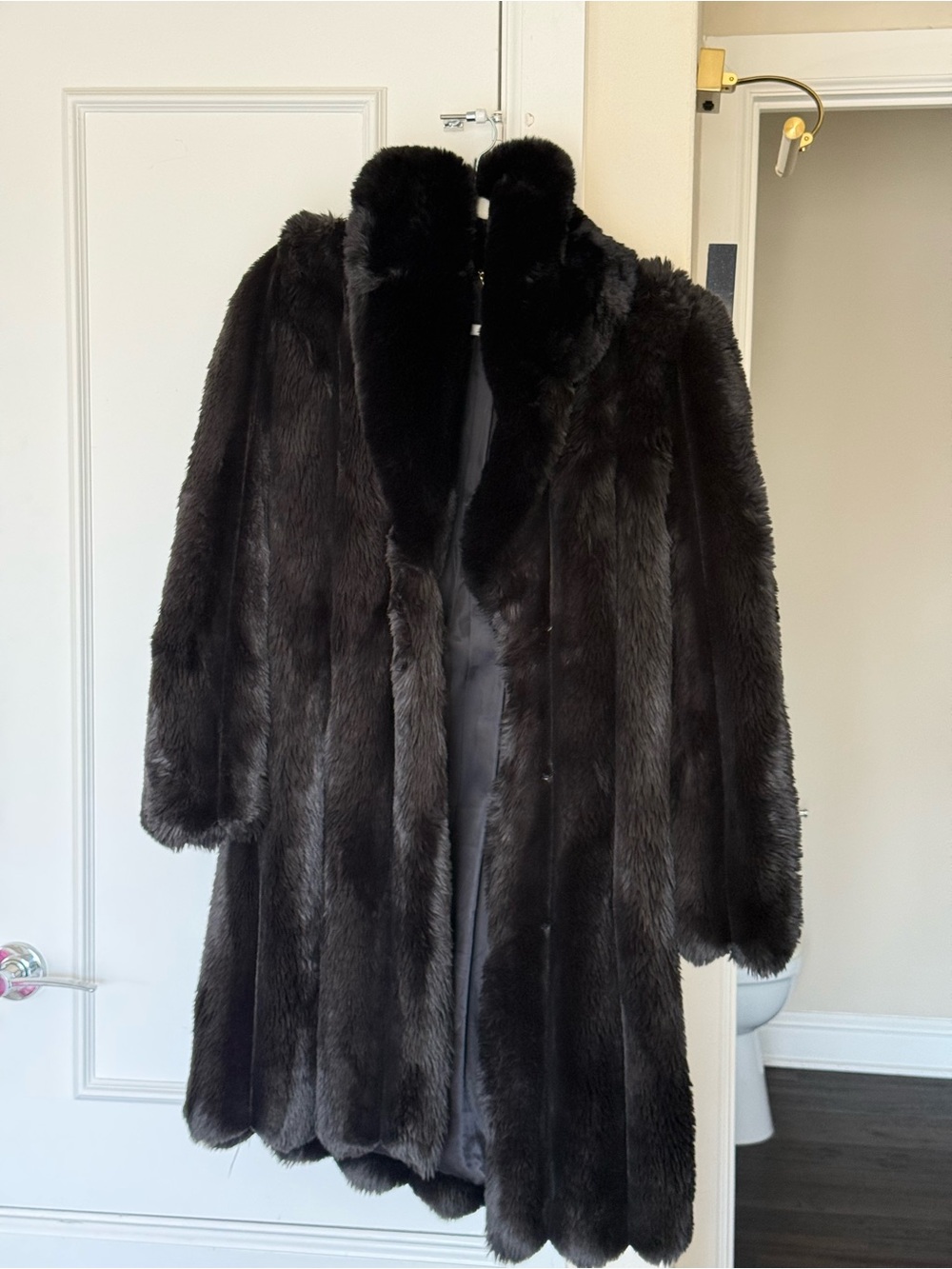 NBD Women's Black Faux Fur Coat - Luxurious Winter Jacket